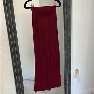 akira burgundy stretchy flare pants